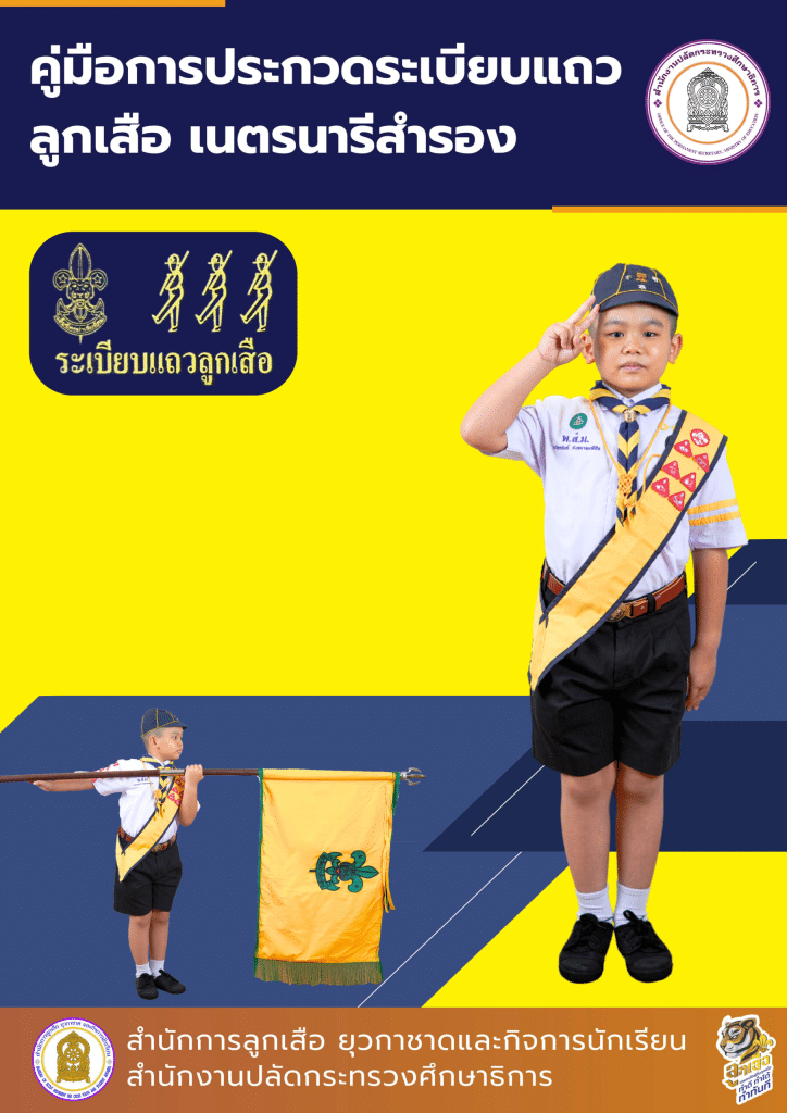 ดาวน์โหลดคู่มือประกวดระเบียบแถวลูกเสือ (ฉบับแก้ไข 2568) โดย สำนักการลูกเสือ ยุวกาชาดและกิจการนักเรียน