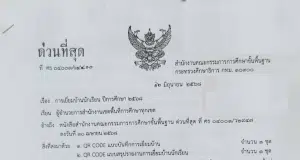ด่วนที่สุด การเยี่ยมบ้านนักเรียน ปีการศึกษา 2568 ดาวน์โหลดแบบบันทึกการเยี่ยมบ้าน ปีการศึกษา 2568 หนังสือ สพฐ. ที่ ศธ 04001/ว 4410 ลว. 16 มิถุนายน 2568 แจ้ง สพท. ทุกแห่ง