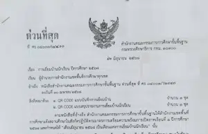 ด่วนที่สุด การเยี่ยมบ้านนักเรียน ปีการศึกษา 2568 ดาวน์โหลดแบบบันทึกการเยี่ยมบ้าน ปีการศึกษา 2568 หนังสือ สพฐ. ที่ ศธ 04001/ว 4410 ลว. 16 มิถุนายน 2568 แจ้ง สพท. ทุกแห่ง
