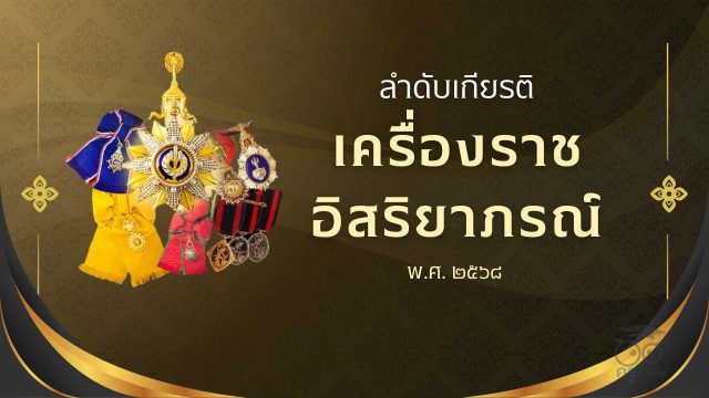 ประกาศสำนักนายกรัฐมนตรี เรื่อง ลำดับเกียรติเครื่องราชอิสริยาภรณ์ไทย พ.ศ. ๒๕๖๘