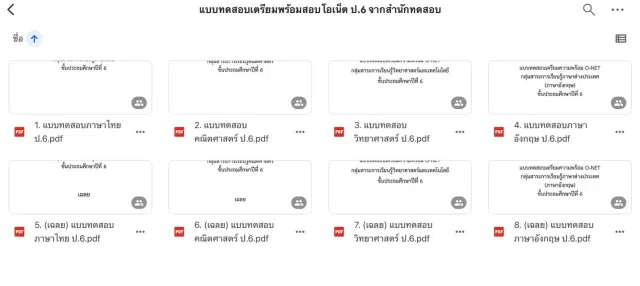image รวมแบบทดสอบเตรียมความพร้อมสอบ O-NET ป.6