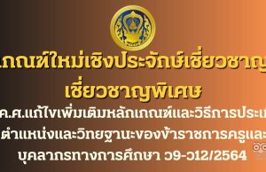 ดาวน์โหลด เกณฑ์ใหม่เชิงประจักษ์เชี่ยวชาญ เชี่ยวชาญพิเศษ ก.ค.ศ.แก้ไขเพิ่มเติมหลักเกณฑ์และวิธีการประเมินตำแหน่งและวิทยฐานะของข้าราชการครูและบุคลากรทางการศึกษา ว9-ว12/2564