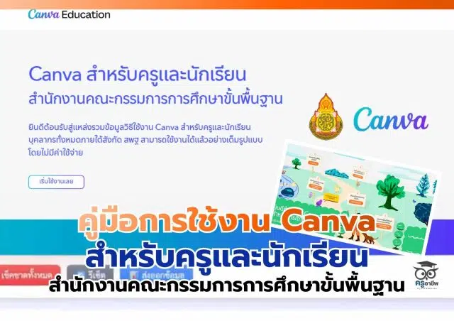 สำเนาของ เกียรติบัตรการอบรม Canva สำหรับครู