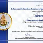 แบบทดสอบออนไลน์ เรื่อง ความรู้ความเข้าใจ การพัฒนาตนเองตามมาตรฐานวิชาชีพครู ผ่าน 80 เปอร์เซนต์ จึงจะได้รับวุฒิบัตร ทางอีเมล โดยสพป.ราชบุรี เขต 1