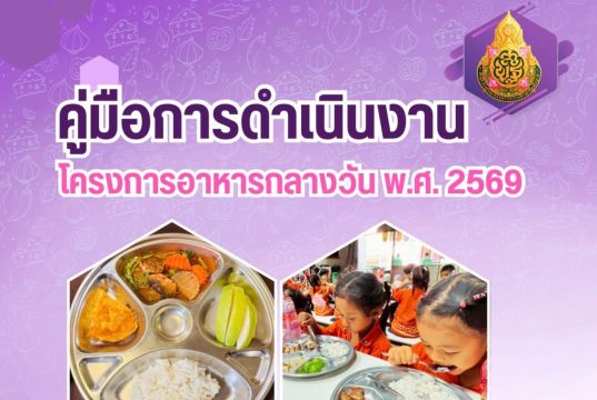 ดาวน์โหลด คู่มือการดำเนินงานโครงการอาหารกลางวัน พ.ศ. 2569 โดย สพฐ.